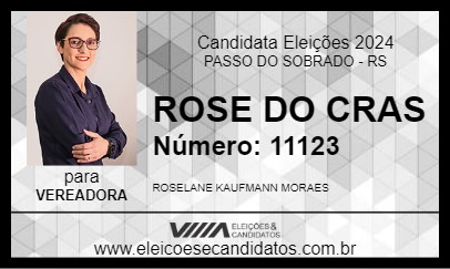 Candidato ROSE MORAES 2024 - PASSO DO SOBRADO - Eleições