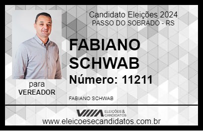 Candidato FABIANO SCHWAB 2024 - PASSO DO SOBRADO - Eleições