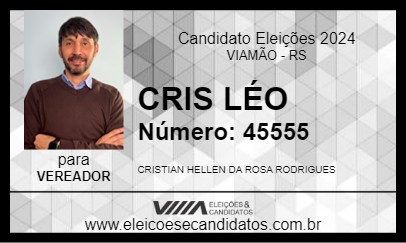 Candidato CRIS LÉO 2024 - VIAMÃO - Eleições