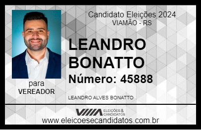 Candidato LEANDRO BONATTO 2024 - VIAMÃO - Eleições