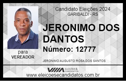 Candidato JERONIMO DOS SANTOS 2024 - GARIBALDI - Eleições