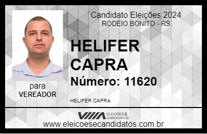 Candidato HELIFER CAPRA 2024 - RODEIO BONITO - Eleições