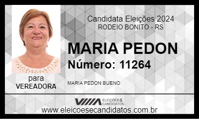 Candidato MARIA PEDON 2024 - RODEIO BONITO - Eleições