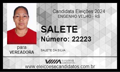 Candidato SALETE 2024 - ENGENHO VELHO - Eleições