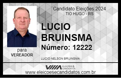 Candidato LUCIO BRUINSMA 2024 - TIO HUGO - Eleições