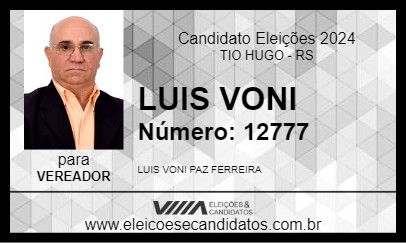 Candidato LUIS VONI 2024 - TIO HUGO - Eleições