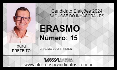 Candidato ERASMO 2024 - SÃO JOSÉ DO INHACORÁ - Eleições