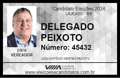 Candidato DELEGADO PEIXOTO 2024 - LAJEADO - Eleições