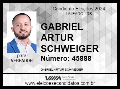 Candidato GABRIEL ARTUR SCHWEIGER 2024 - LAJEADO - Eleições