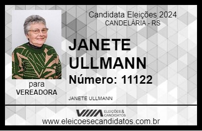 Candidato JANETE ULLMANN 2024 - CANDELÁRIA - Eleições