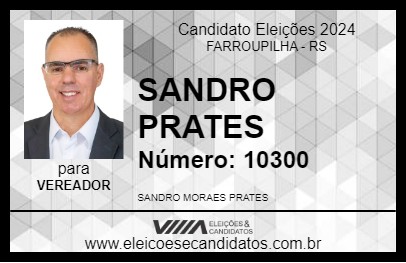 Candidato SANDRO PRATES 2024 - FARROUPILHA - Eleições