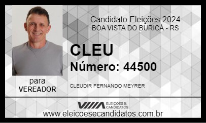 Candidato CLEU 2024 - BOA VISTA DO BURICÁ - Eleições