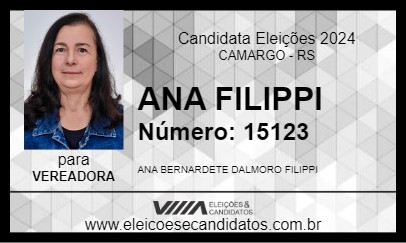 Candidato ANA FILIPPI 2024 - CAMARGO - Eleições