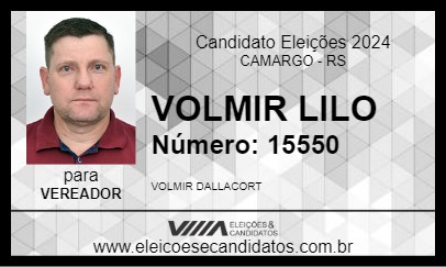 Candidato VOLMIR LILO 2024 - CAMARGO - Eleições