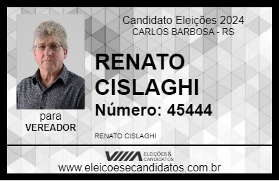 Candidato RENATO CISLAGHI 2024 - CARLOS BARBOSA - Eleições