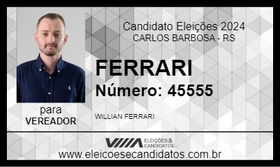 Candidato FERRARI 2024 - CARLOS BARBOSA - Eleições