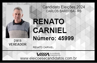 Candidato RENATO CARNIEL 2024 - CARLOS BARBOSA - Eleições