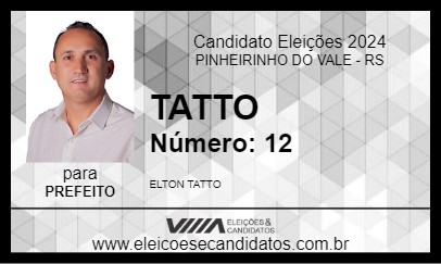 Candidato TATTO 2024 - PINHEIRINHO DO VALE - Eleições