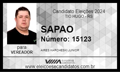 Candidato SAPAO 2024 - TIO HUGO - Eleições