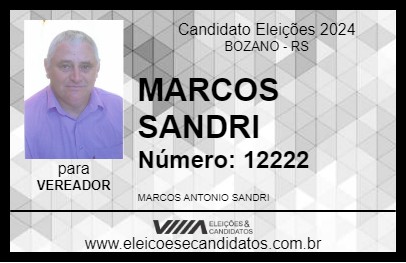 Candidato MARCOS SANDRI 2024 - BOZANO - Eleições