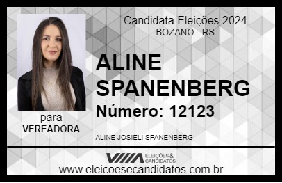 Candidato ALINE SPANENBERG 2024 - BOZANO - Eleições