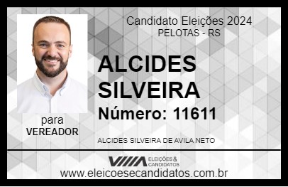 Candidato ALCIDES SILVEIRA 2024 - PELOTAS - Eleições