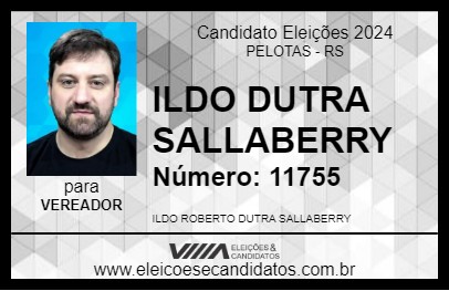 Candidato ILDO DUTRA SALLABERRY 2024 - PELOTAS - Eleições