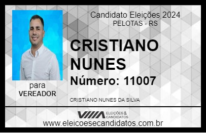 Candidato CRISTIANO NUNES 2024 - PELOTAS - Eleições