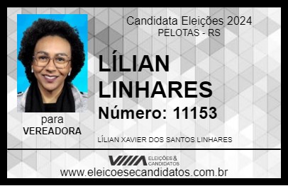 Candidato LÍLIAN LINHARES 2024 - PELOTAS - Eleições