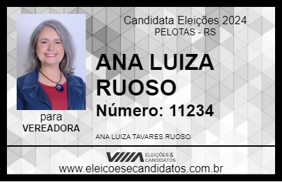 Candidato ANA LUIZA RUOSO 2024 - PELOTAS - Eleições