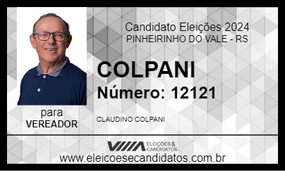 Candidato COLPANI 2024 - PINHEIRINHO DO VALE - Eleições