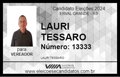 Candidato LAURI TESSARO 2024 - ERVAL GRANDE - Eleições