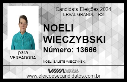 Candidato NOELI WIECZYNSKI 2024 - ERVAL GRANDE - Eleições