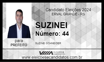 Candidato SUZINEI 2024 - ERVAL GRANDE - Eleições