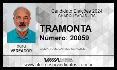 Candidato TRAMONTA 2024 - CHARQUEADAS - Eleições