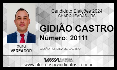 Candidato GIDIÃO CASTRO 2024 - CHARQUEADAS - Eleições