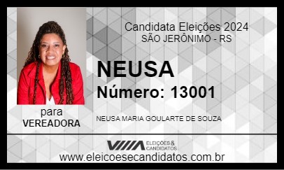 Candidato NEUSA 2024 - SÃO JERÔNIMO - Eleições