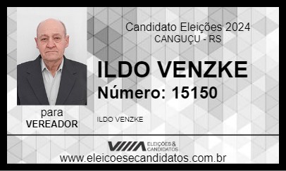 Candidato ILDO VENZKE 2024 - CANGUÇU - Eleições