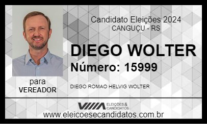 Candidato DIEGO  WOLTER 2024 - CANGUÇU - Eleições