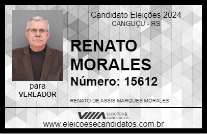 Candidato RENATO MORALES 2024 - CANGUÇU - Eleições