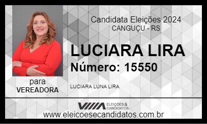 Candidato LUCIARA LIRA 2024 - CANGUÇU - Eleições