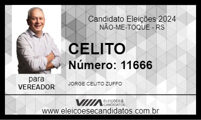 Candidato CELITO 2024 - NÃO-ME-TOQUE - Eleições