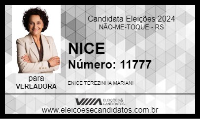 Candidato NICE 2024 - NÃO-ME-TOQUE - Eleições