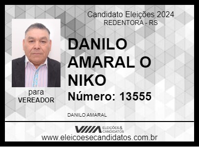 Candidato DANILO AMARAL O NIKO 2024 - REDENTORA - Eleições