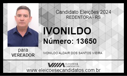 Candidato IVONILDO 2024 - REDENTORA - Eleições