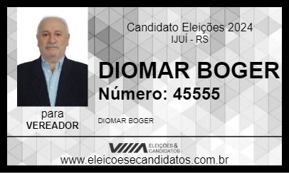 Candidato DIOMAR BOGER 2024 - IJUÍ - Eleições