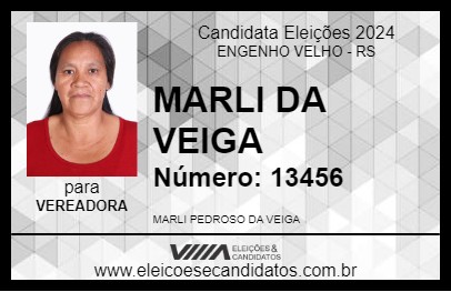 Candidato MARLI DA VEIGA 2024 - ENGENHO VELHO - Eleições