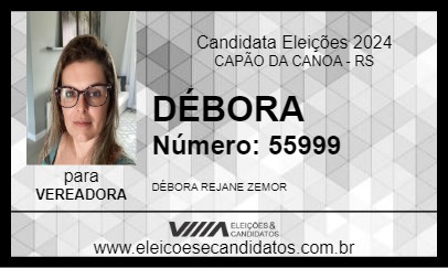 Candidato DÉBORA 2024 - CAPÃO DA CANOA - Eleições