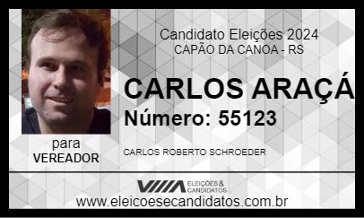 Candidato CARLOS ARAÇÁ 2024 - CAPÃO DA CANOA - Eleições