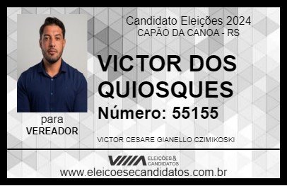 Candidato VICTOR DOS QUIOSQUES 2024 - CAPÃO DA CANOA - Eleições